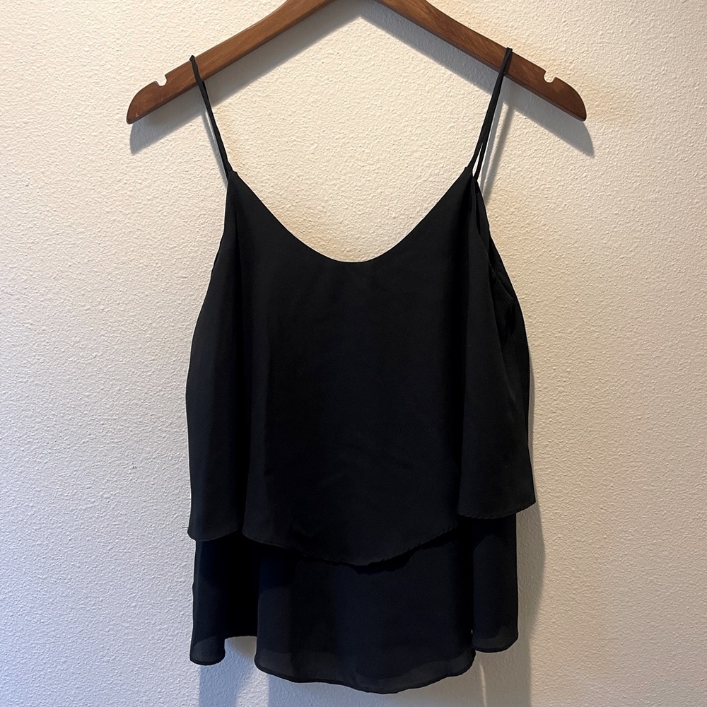 Black Layered Flattering Tank